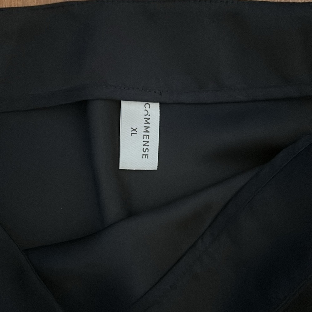 Commense Black Maxi Satin Skirt - Picture 2 of 3